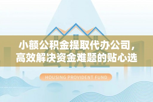 安仁小额公积金提取代办公司，高效解决资金难题的贴心选择