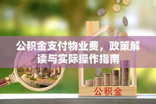 安仁公积金支付物业费，政策解读与实际操作指南