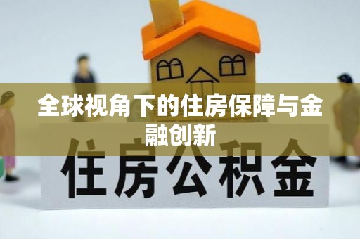 安仁全球视角下的住房保障与金融创新