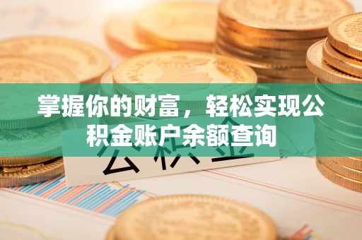 安仁掌握你的财富，轻松实现公积金账户余额查询