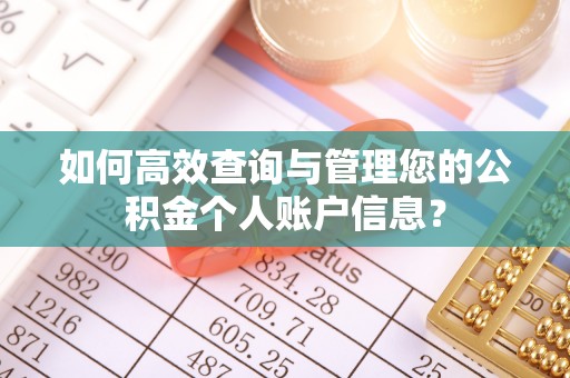 安仁如何高效查询与管理您的公积金个人账户信息？