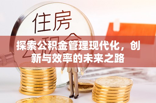 安仁探索公积金管理现代化，创新与效率的未来之路