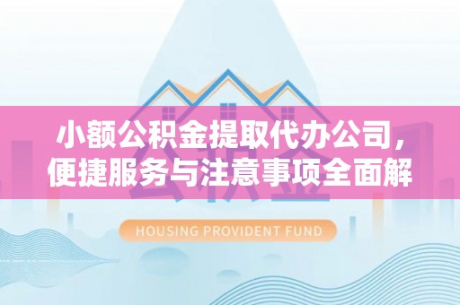 安仁小额公积金提取代办公司，便捷服务与注意事项全面解析