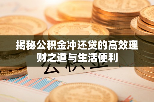 安仁揭秘公积金冲还贷的高效理财之道与生活便利