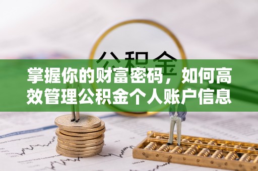 安仁掌握你的财富密码，如何高效管理公积金个人账户信息