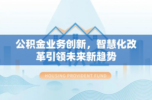 安仁公积金业务创新，智慧化改革引领未来新趋势