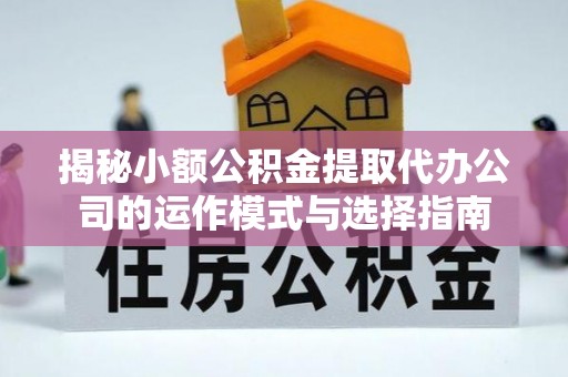 安仁揭秘小额公积金提取代办公司的运作模式与选择指南