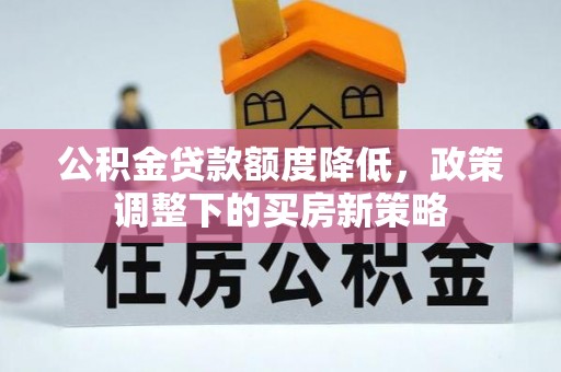 安仁公积金贷款额度降低，政策调整下的买房新策略