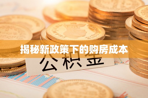 安仁揭秘新政策下的购房成本