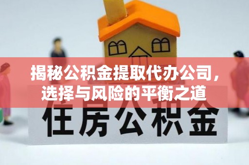 安仁揭秘公积金提取代办公司，选择与风险的平衡之道