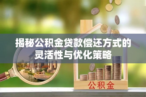 安仁揭秘公积金贷款偿还方式的灵活性与优化策略