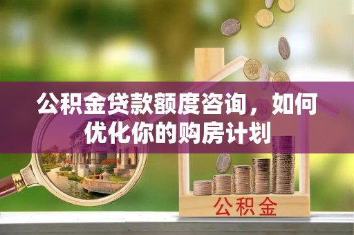 安仁公积金贷款额度咨询，如何优化你的购房计划