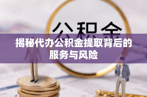 安仁揭秘代办公积金提取背后的服务与风险