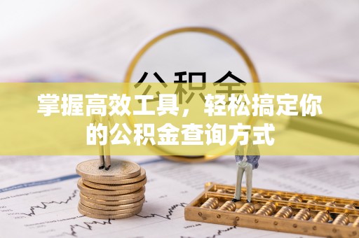 安仁掌握高效工具，轻松搞定你的公积金查询方式